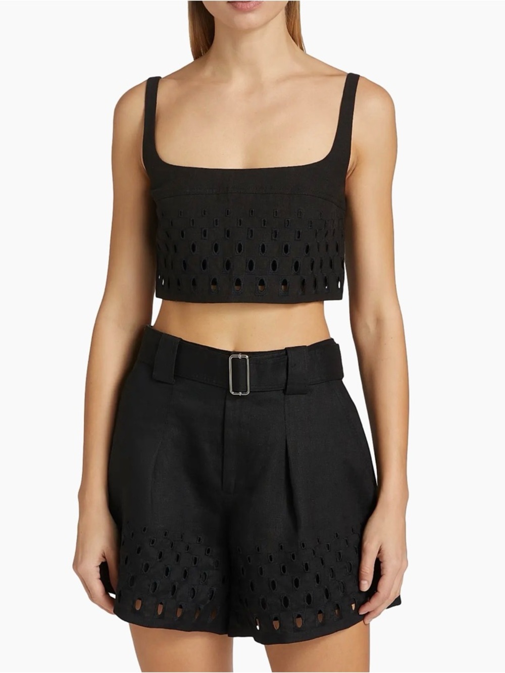 A.L.C. Sky Eyelet Linen Crop Top in size 2